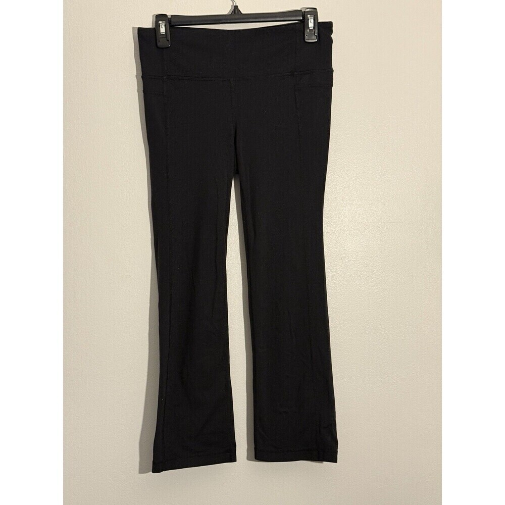 Athleta Womens Straight Up Yoga Pants Leggings black Coolmax athleisure workout